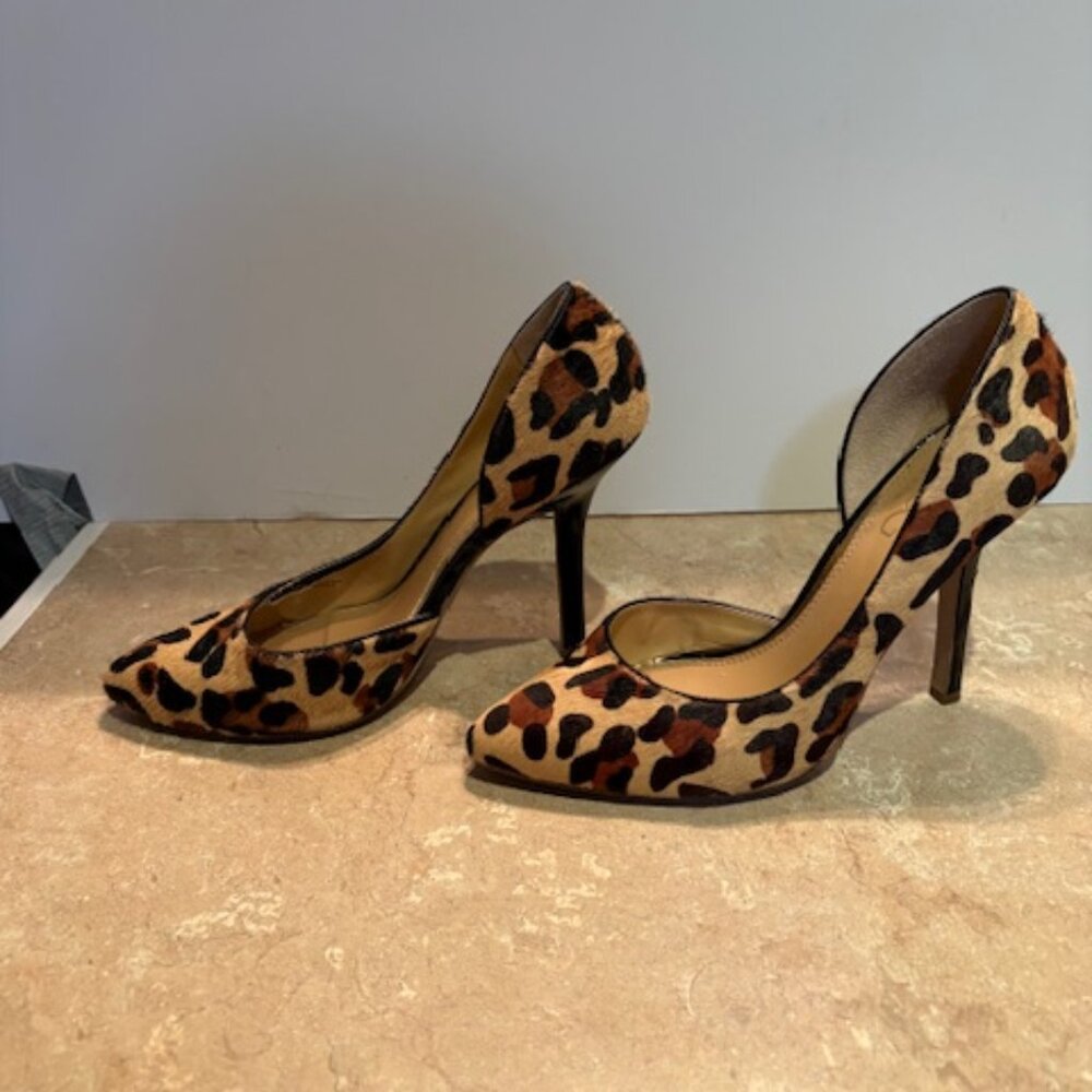 BCBG Jazz Leopard D'orsay heels
